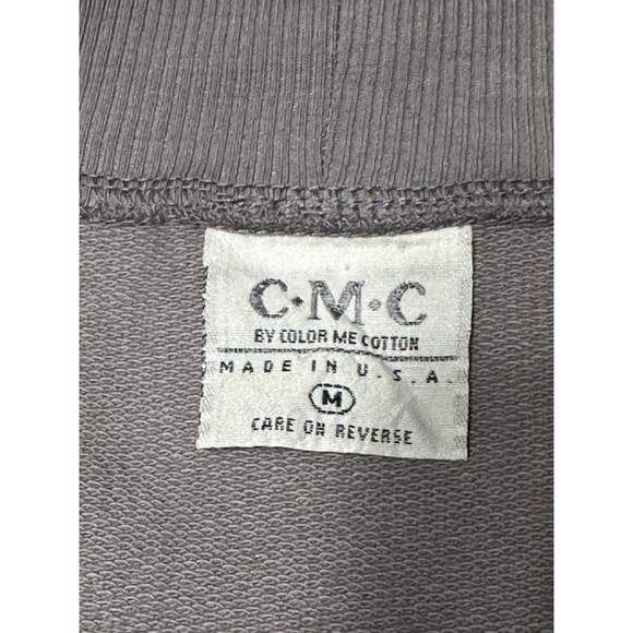 CMC Color Me Cotton Size M Grey One Button Cardigan Jacket Lagenlook Minimalist - Picture 9 of 10